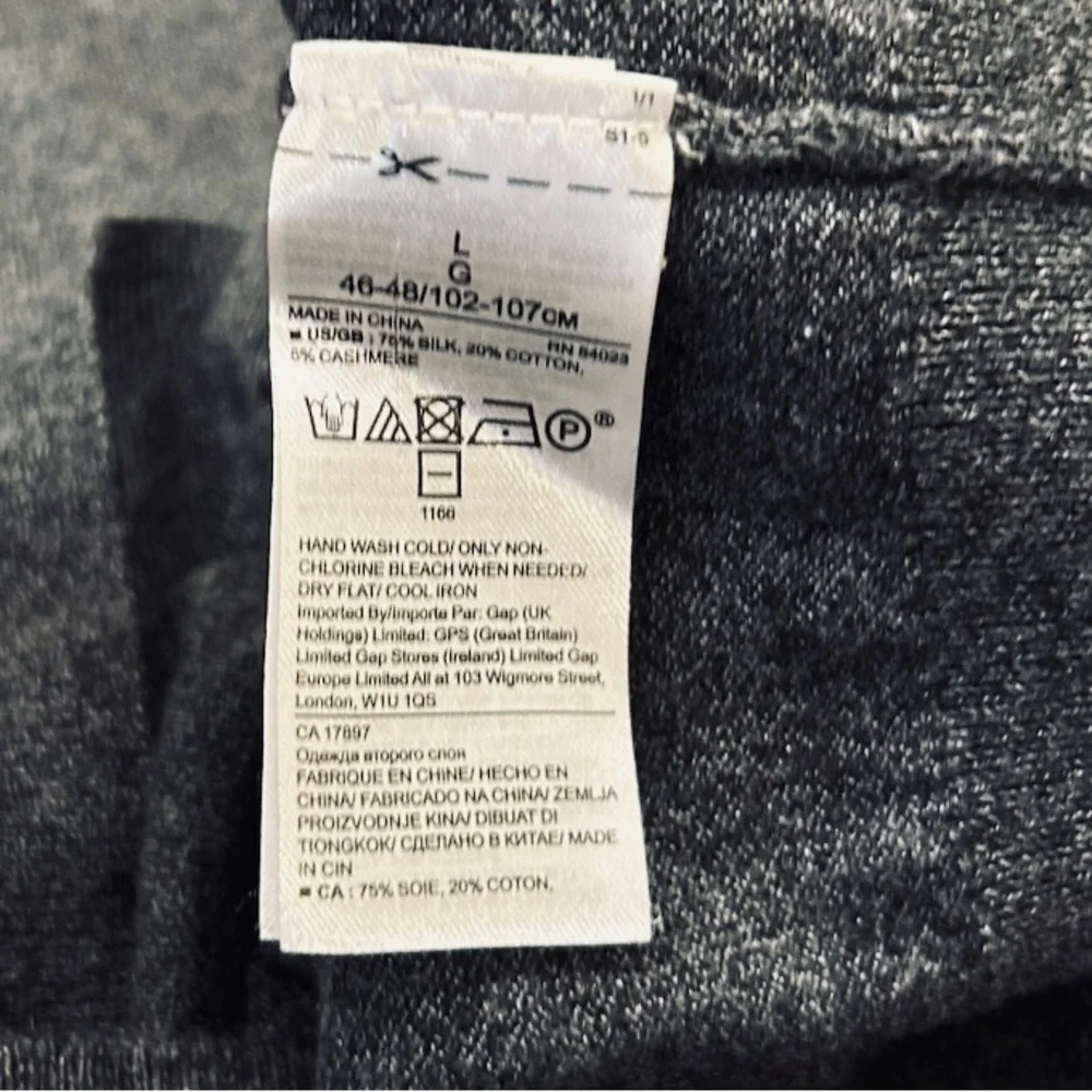 Banana Republic Grey Luxury Blend V-Neck Pullover Sweater Men’s Large
